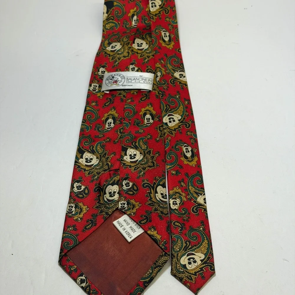 Balancine‎ The Tie Works Disney Mickey Mouse Tie - Vintage - 100% Silk